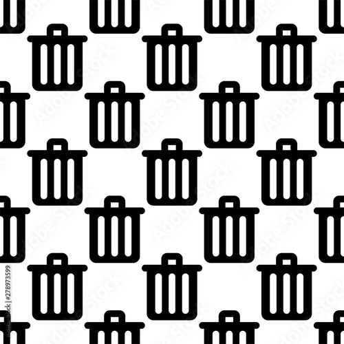 Trash Can Icon Seamless Pattern