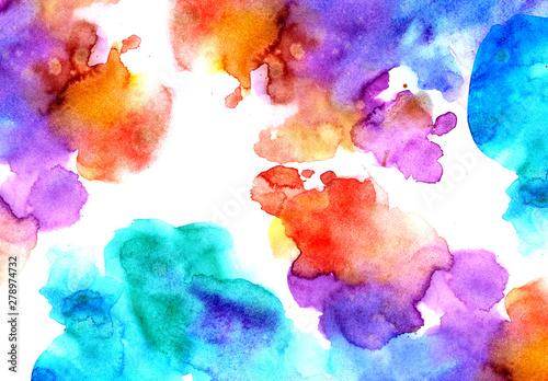 Abstract colorful watercolor background for graphic design