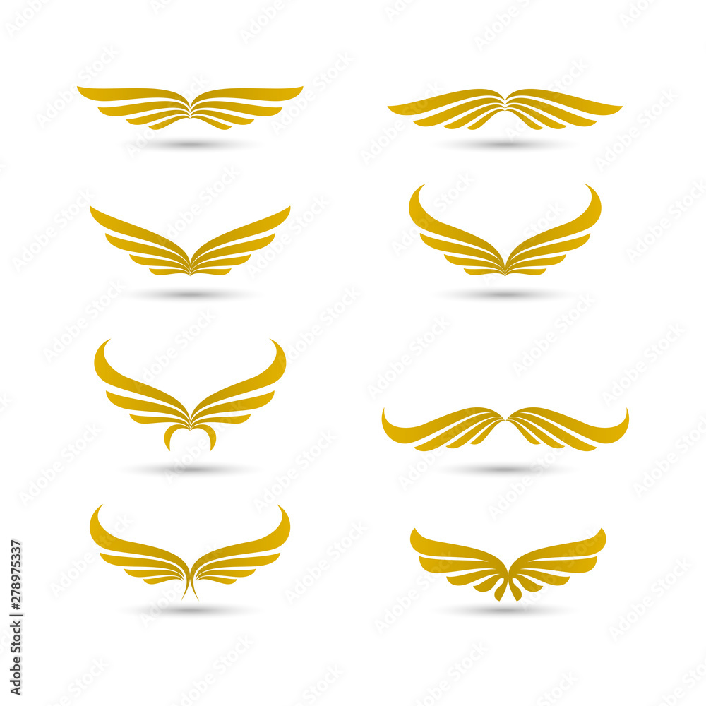 vector wings logo collection. vector wings logo collection.