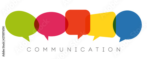 speech bubbles, communication concept, vector illustration photo