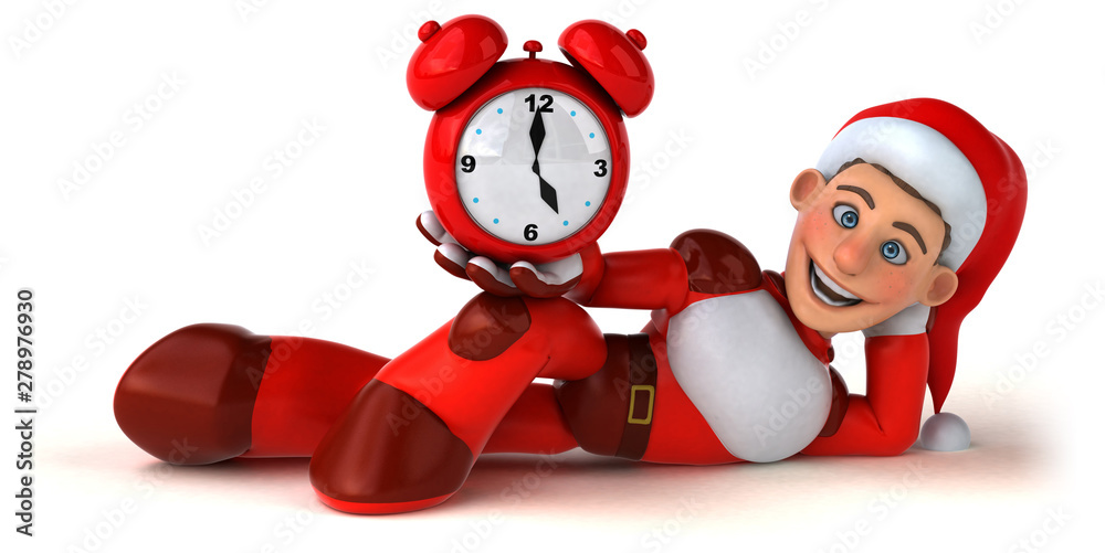 Fun Super Santa Claus - 3D Illustration Fun Super Santa Claus - 3D Illustration