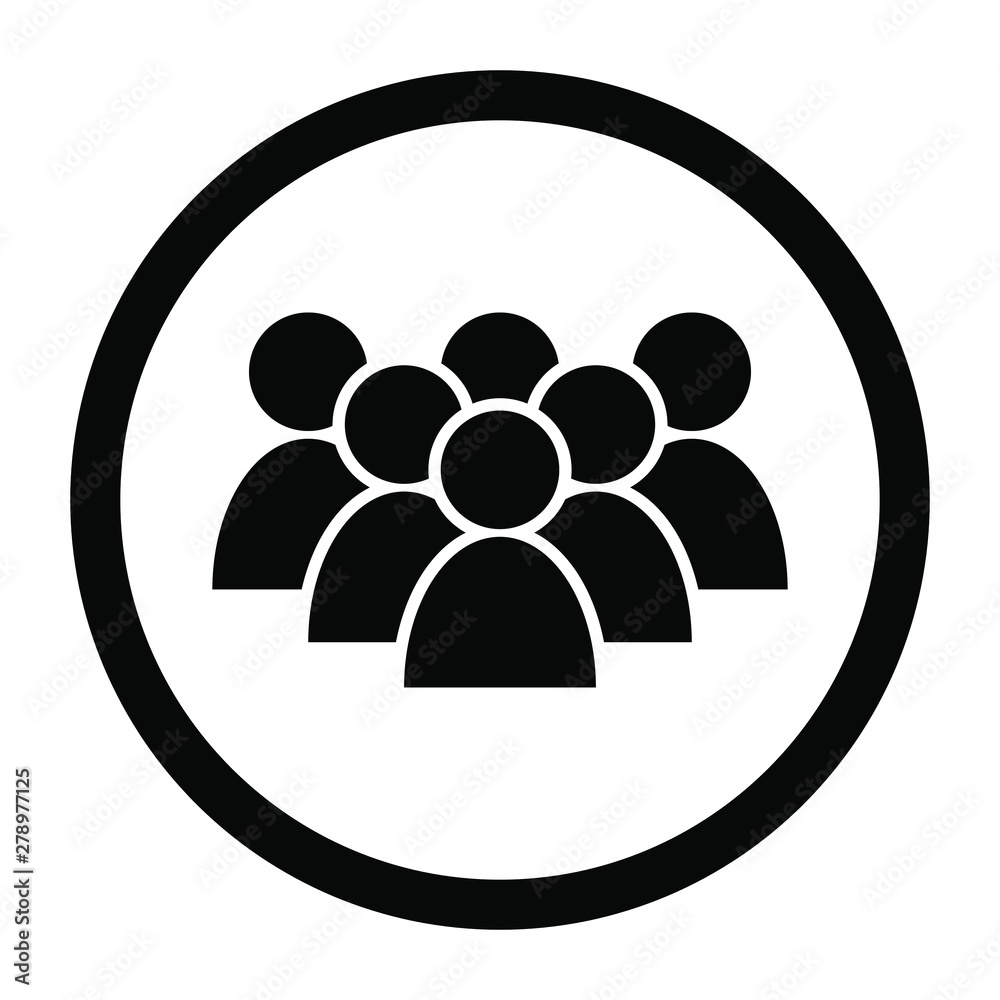 People vector icon . Group of people symbol illustration. businessman group logo. Multiple users silhouette icon. People vector icon . Group of people symbol illustration. businessman group logo. Multiple users silhouette icon.