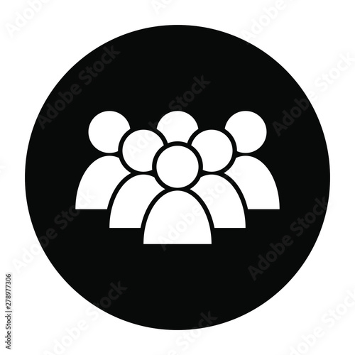 People vector icon . Group of people symbol illustration. businessman group logo. Multiple users silhouette icon.