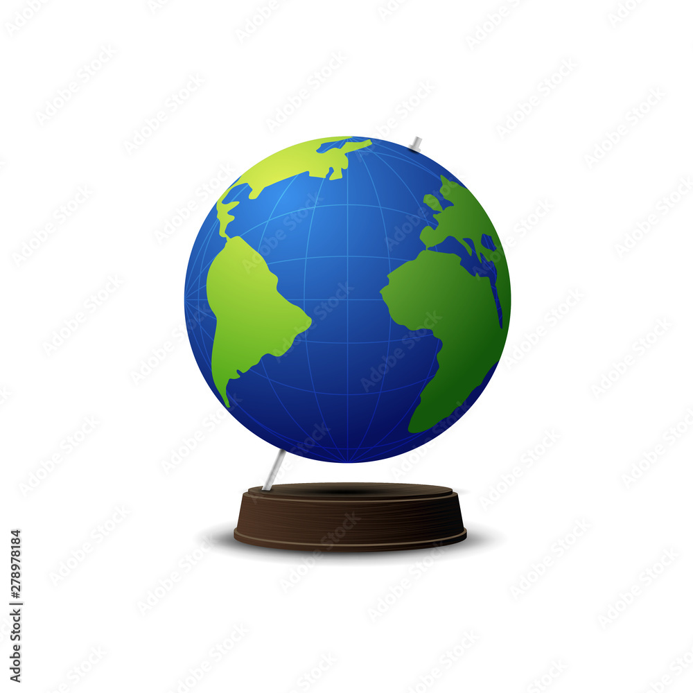 School globe isolated on white background for your creativity School globe isolated on white background for your creativity