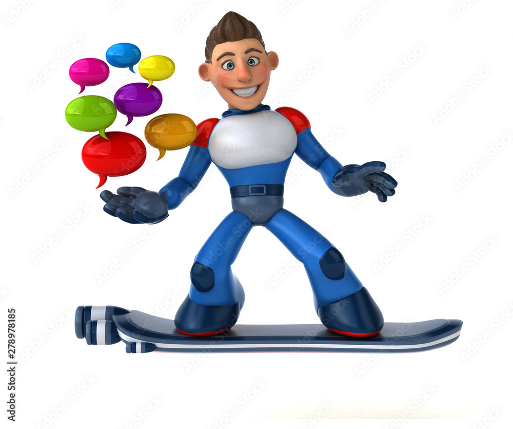 Super modern superhero - 3D Illustration Super modern superhero - 3D Illustration