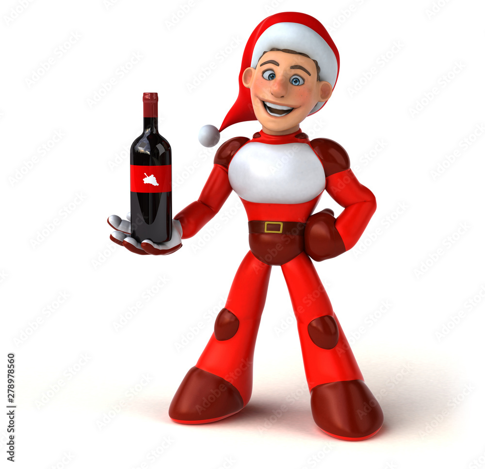 Fun Super Santa Claus - 3D Illustration Fun Super Santa Claus - 3D Illustration