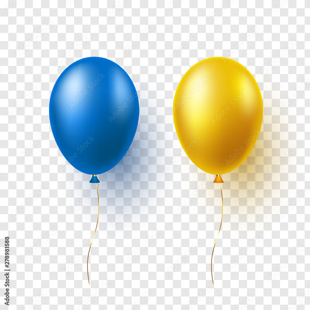 custom made wallpaper toronto digitalRealistic balloons in traditional ukrainian colors. Decorative elements for national holidays of Ukraine. Vector illustration.
