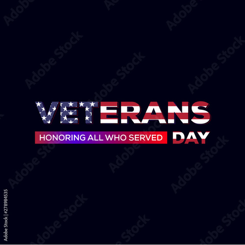 veterans day vector designs with american flag