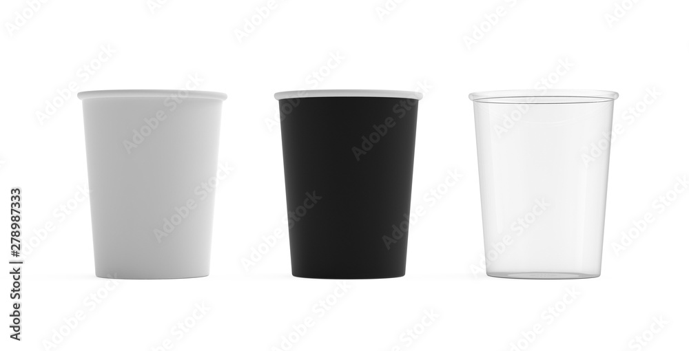 Collection Of Mockup Paper Cup 3d Render Isolated Collection Of Mockup Paper Cup 3d Render Isolated