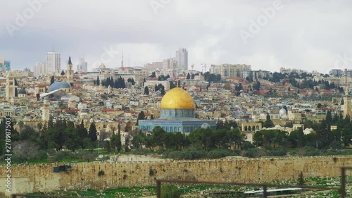 Dome of the Rock in the city of Jerusalem photo