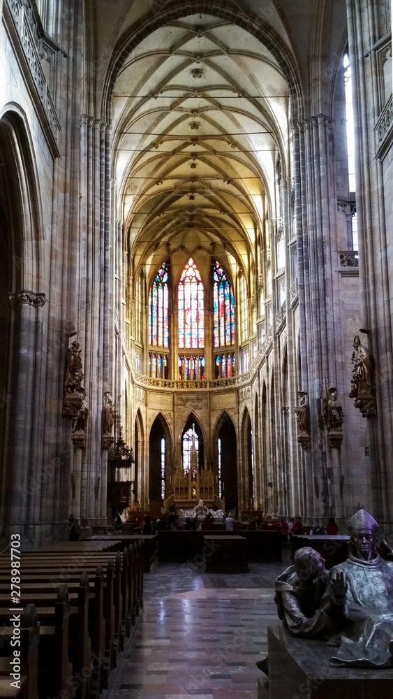 Interior of teh cathederal at Prague Castle