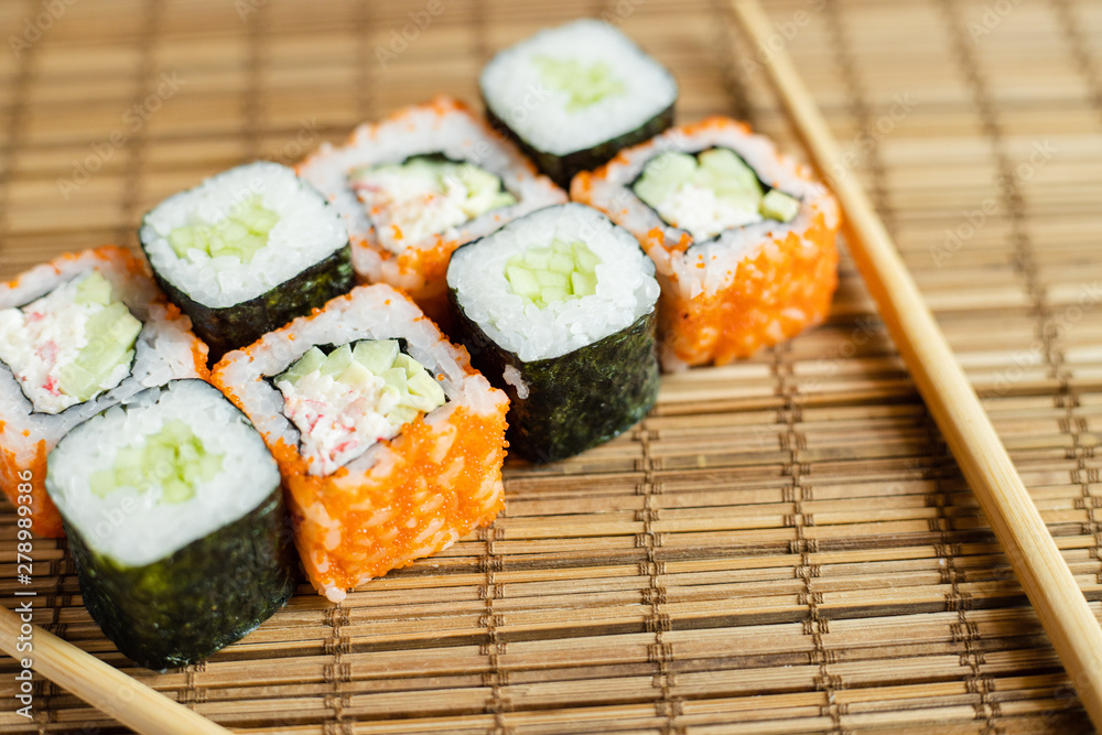 sushi on plate sushi on plate