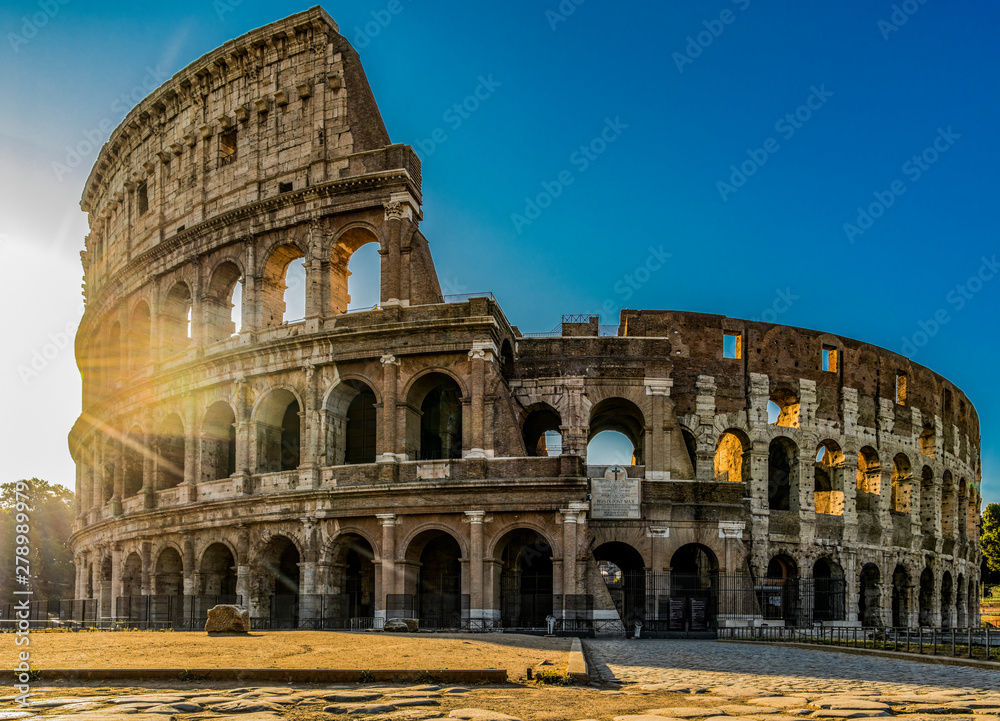 Famous sightseeing in Rome Colosseum or Coliseum, Italy