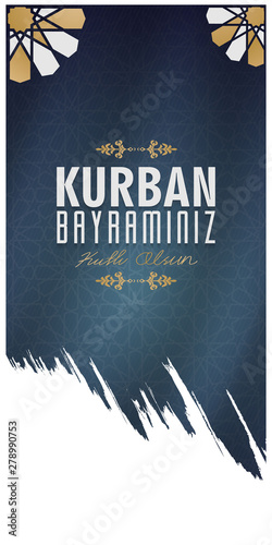 kurban bayramınız kutlu olsun, meaning of english translation (happy eid al adha), Turkish Holidays - Sacrifice Feast Poster, Social Media, Greeting Card
