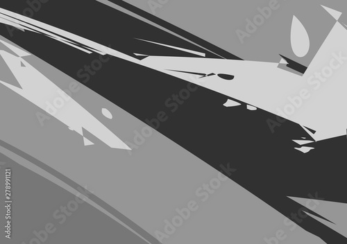 Black and white abstract background. geometric shapes. Poster.