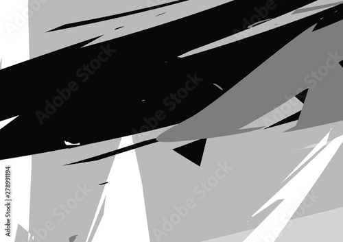Black and white abstract background. geometric shapes. Poster.
