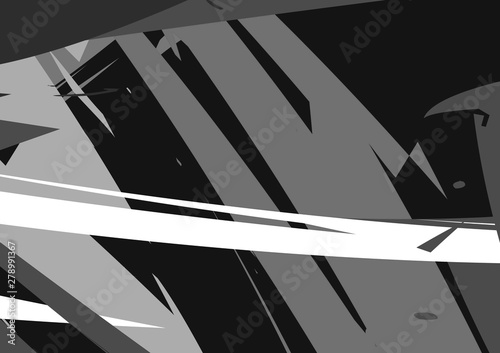 Black and white abstract background. geometric shapes. Poster.