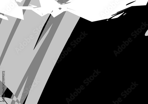 Black and white abstract background. geometric shapes. Poster.
