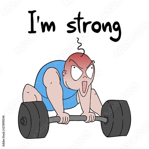 man trying lift weights