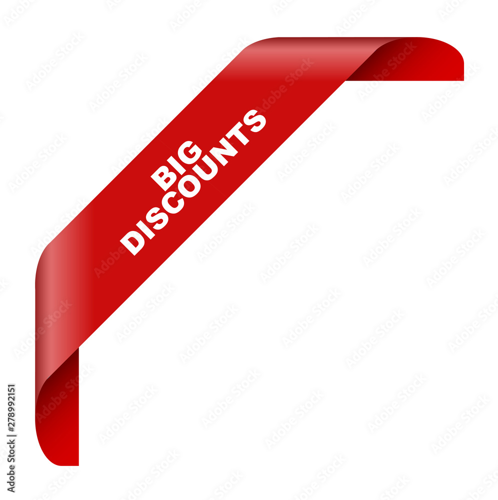 red vector banner big discounts red vector banner big discounts