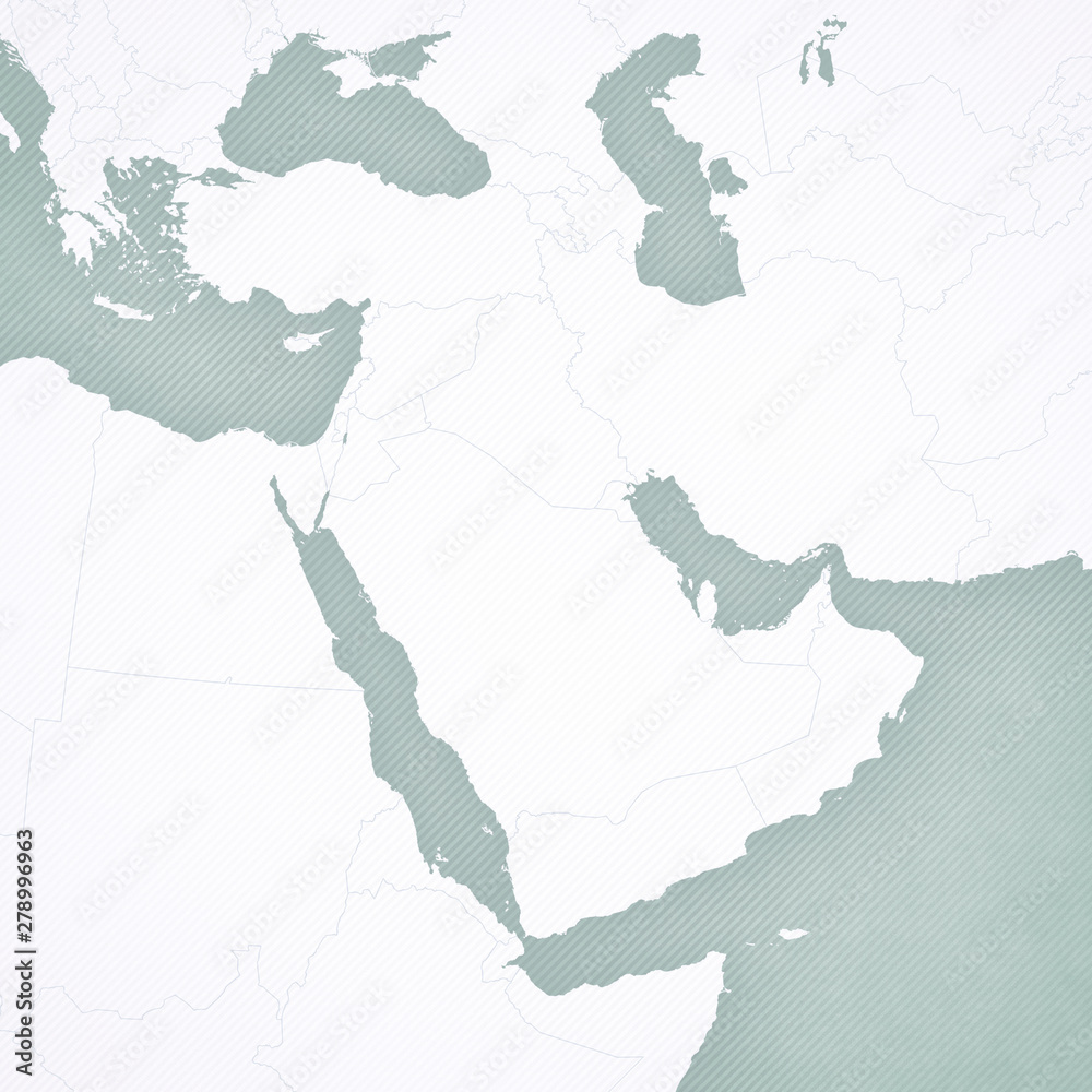 Blank Map of Middle East