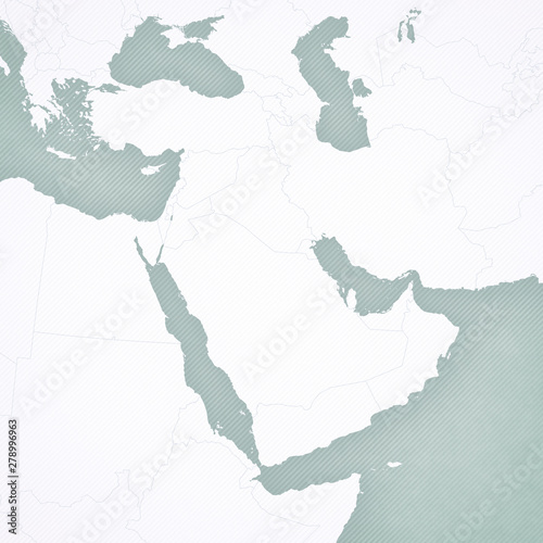 Blank Map of Middle East