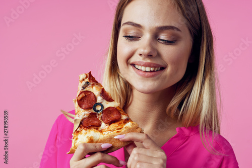 young woman with cake