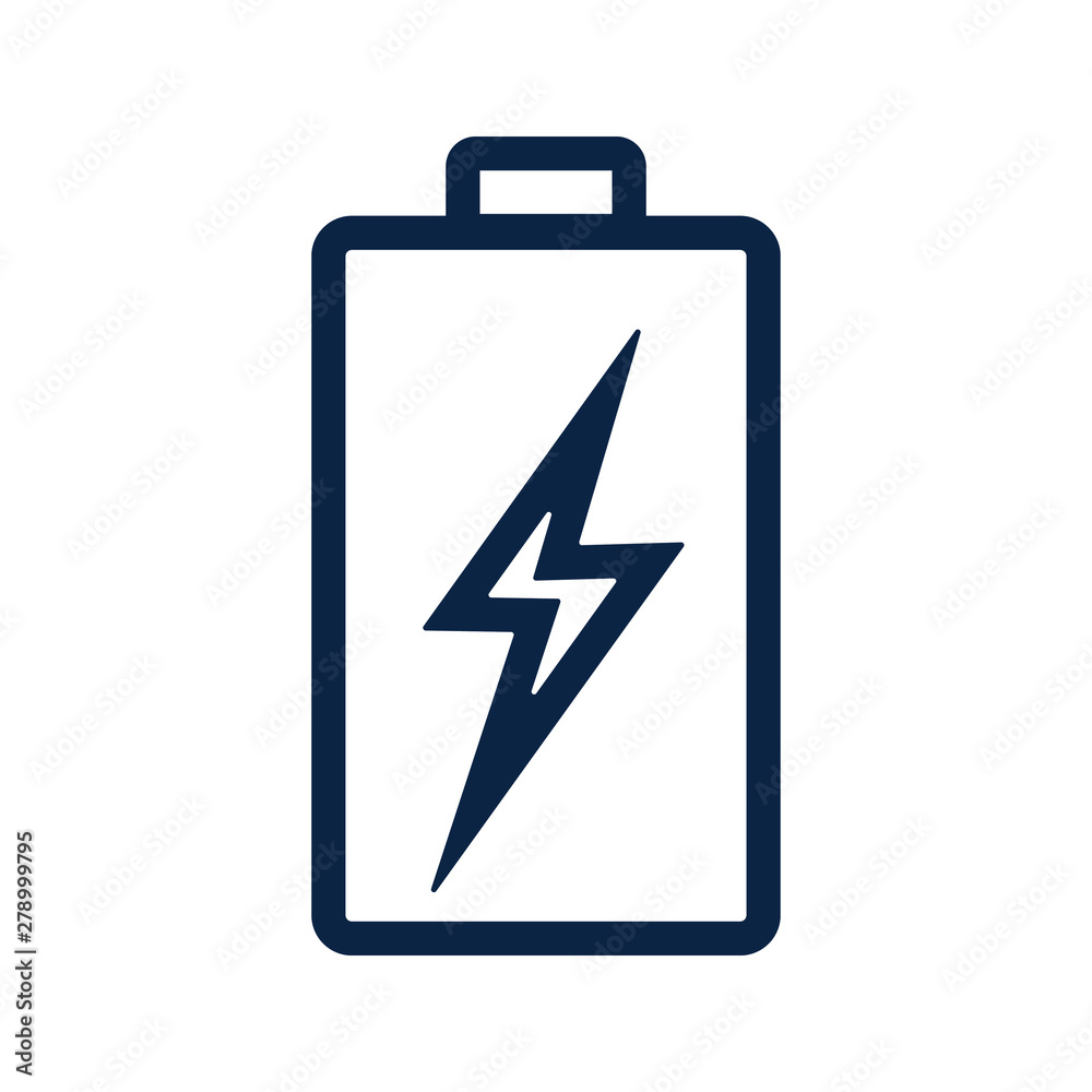 Basic vector battery power icon Basic vector battery power icon