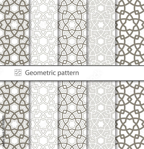Traditional Arabic ornament seamless for your design. Geometric pattern for laser cutting. Laser glass engraving. Desktop wallpaper, interior decoration, graphic design. Vector. Background .