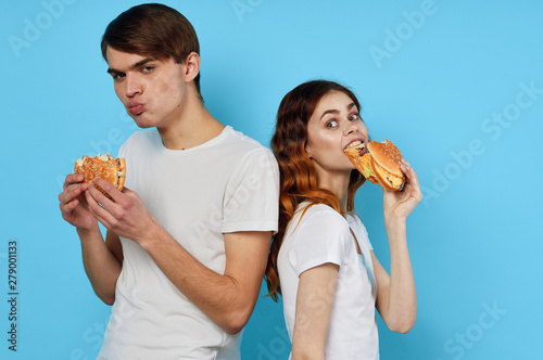 young couple having breakfast