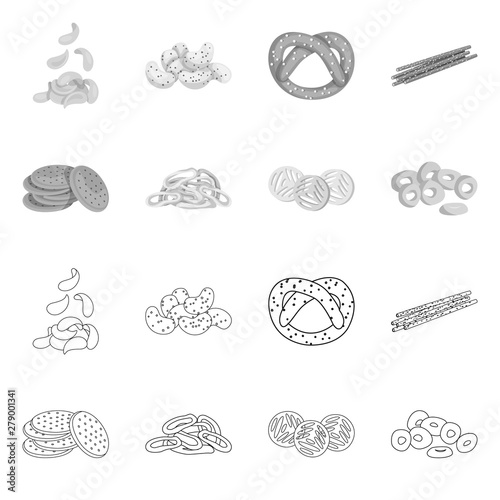 Isolated object of Oktoberfest and bar symbol. Set of Oktoberfest and cooking stock vector illustration.