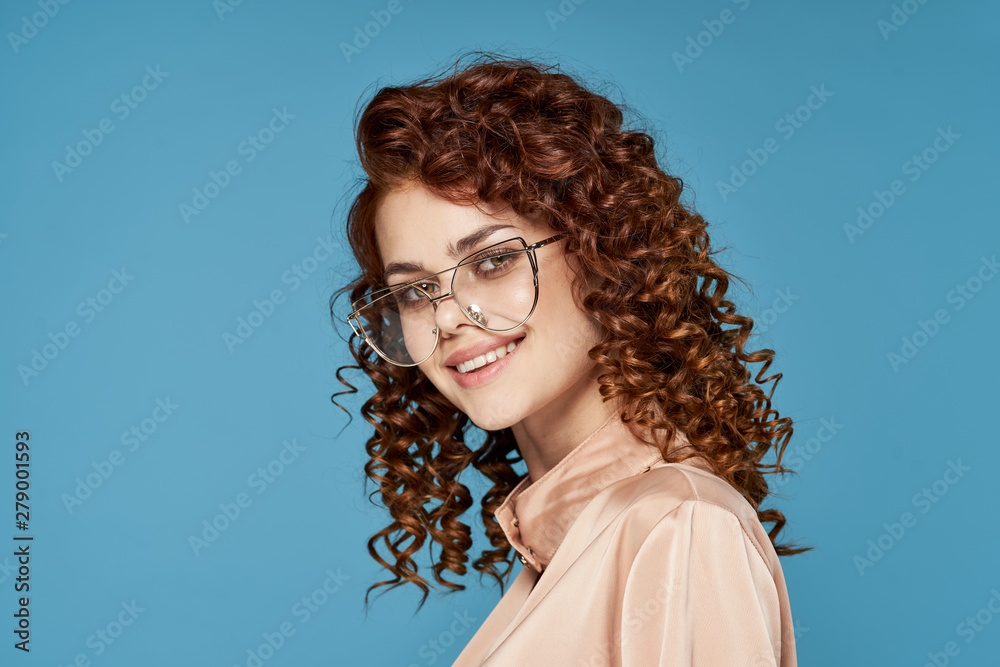 smiling woman with perfect skin 