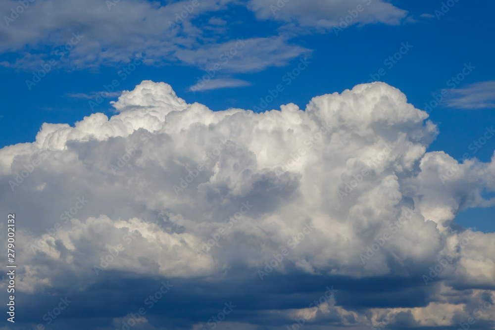 Approach of a storm front. White, gray, blue cloud. Storm clouds with rain Approach of a storm front. White, gray, blue cloud. Storm clouds with rain