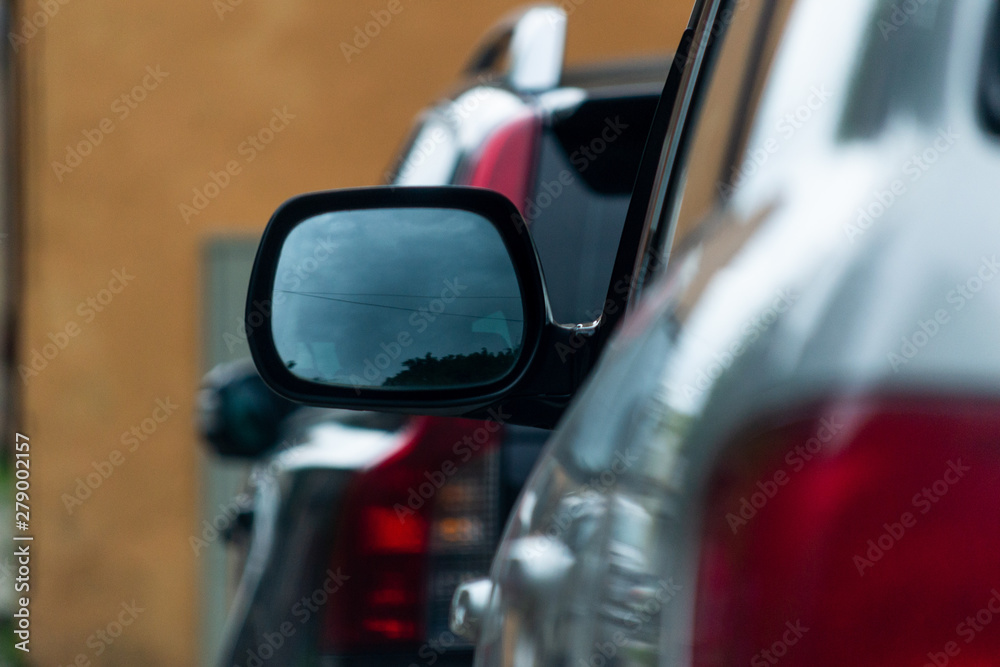 a mirror of a car 