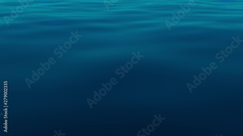 Gentle waves of a dark blue water or sea - 3D render
