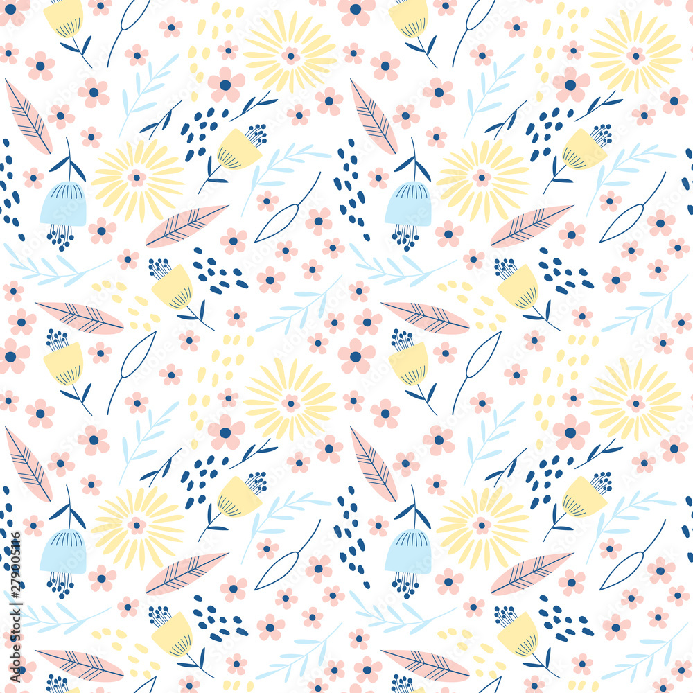 Seamless pattern with flowers. Vector Seamless pattern with flowers. Vector