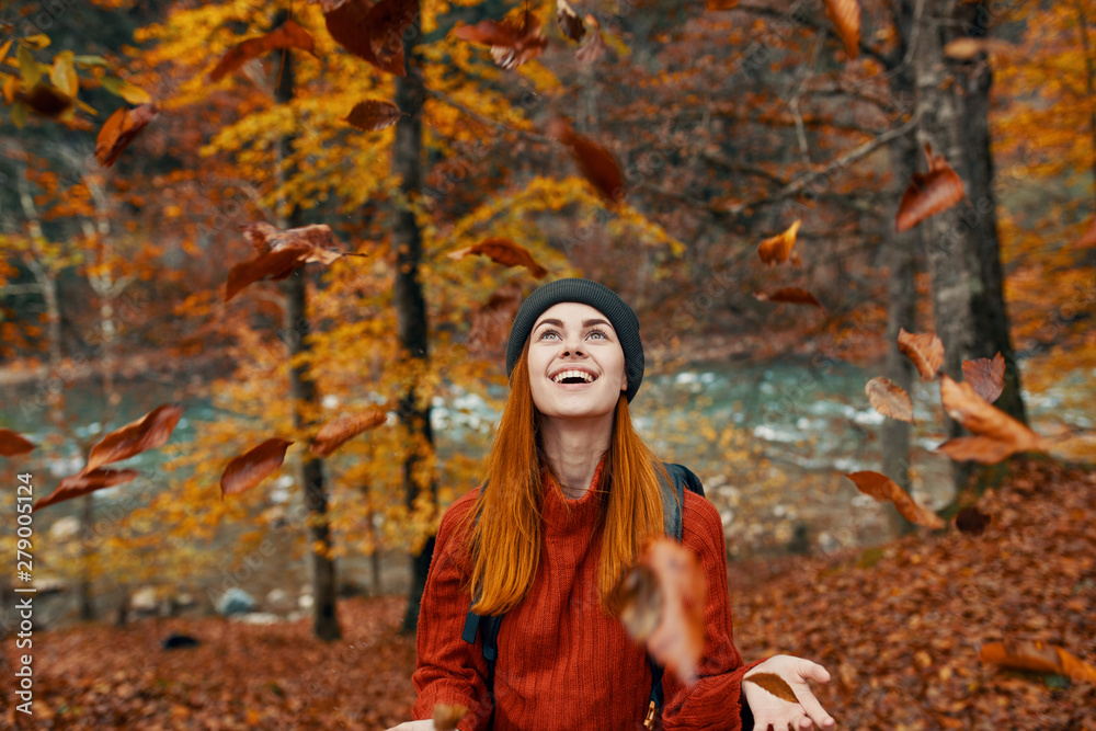 young woman in autumn park young woman in autumn park