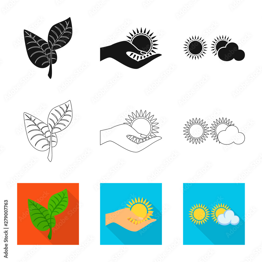 Vector design of innovation and technology icon. Collection of innovation and nature stock vector illustration.