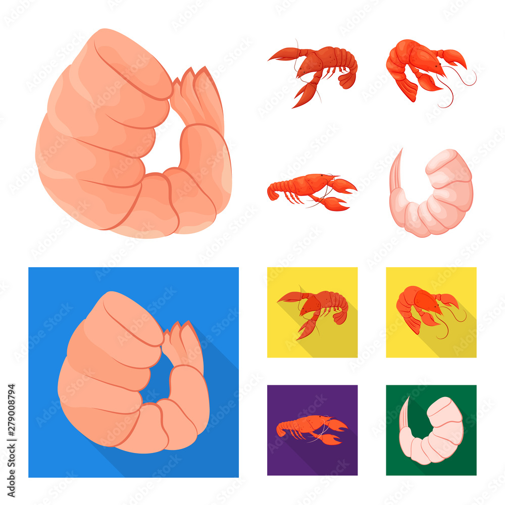 Isolated object of appetizer and ocean icon. Set of appetizer and delicacy vector icon for stock. Isolated object of appetizer and ocean icon. Set of appetizer and delicacy vector icon for stock.