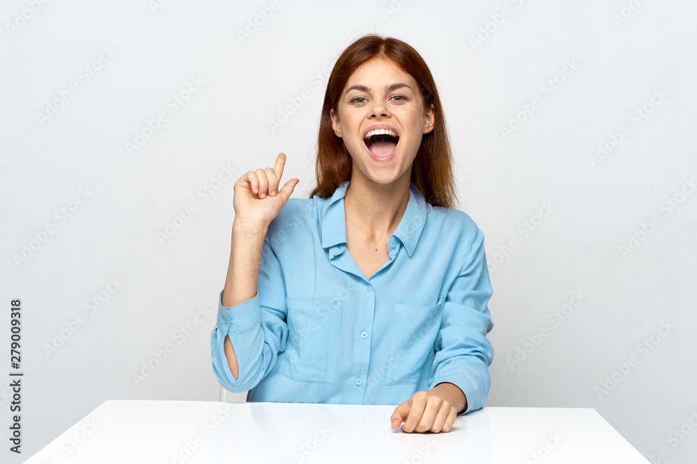 portrait of a young woman in office portrait of a young woman in office