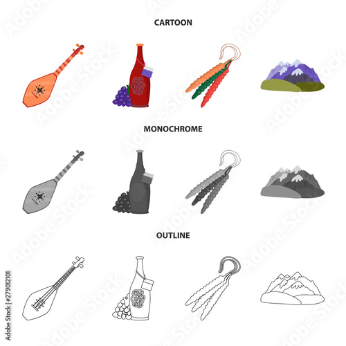 Vector illustration of culture and sightseeing logo. Set of culture and originality stock symbol for web.
