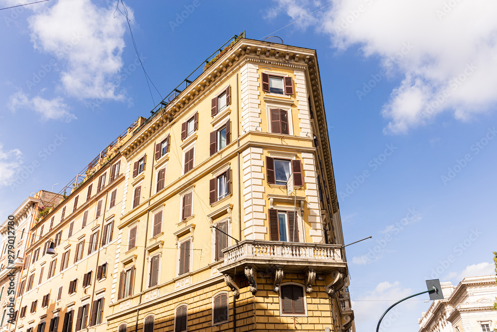 buildings under blue sky with clouds in rome, italy buildings under blue sky with clouds in rome, italy