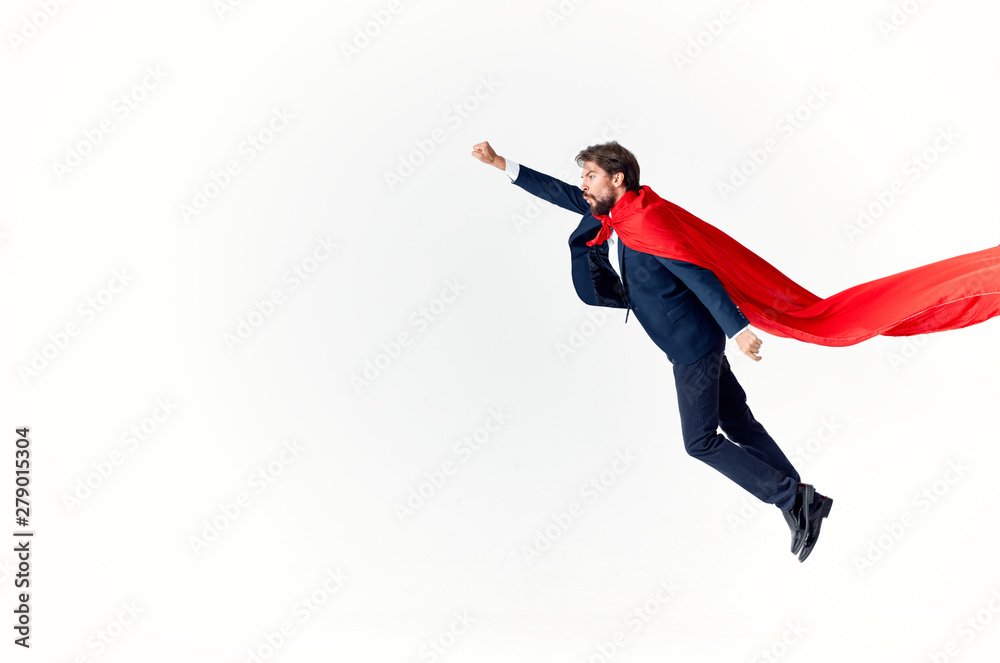 businessman jumping in the air