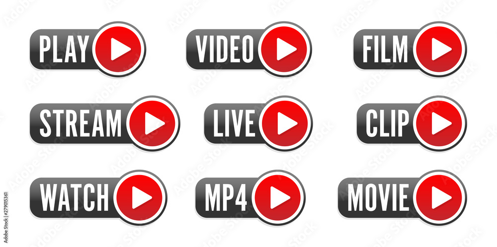 Play Button Set Play Button Set