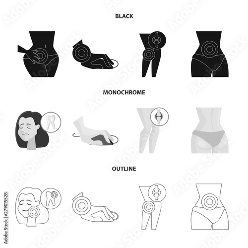 Vector design of hospital and rendering icon. Collection of hospital and help stock vector illustration.