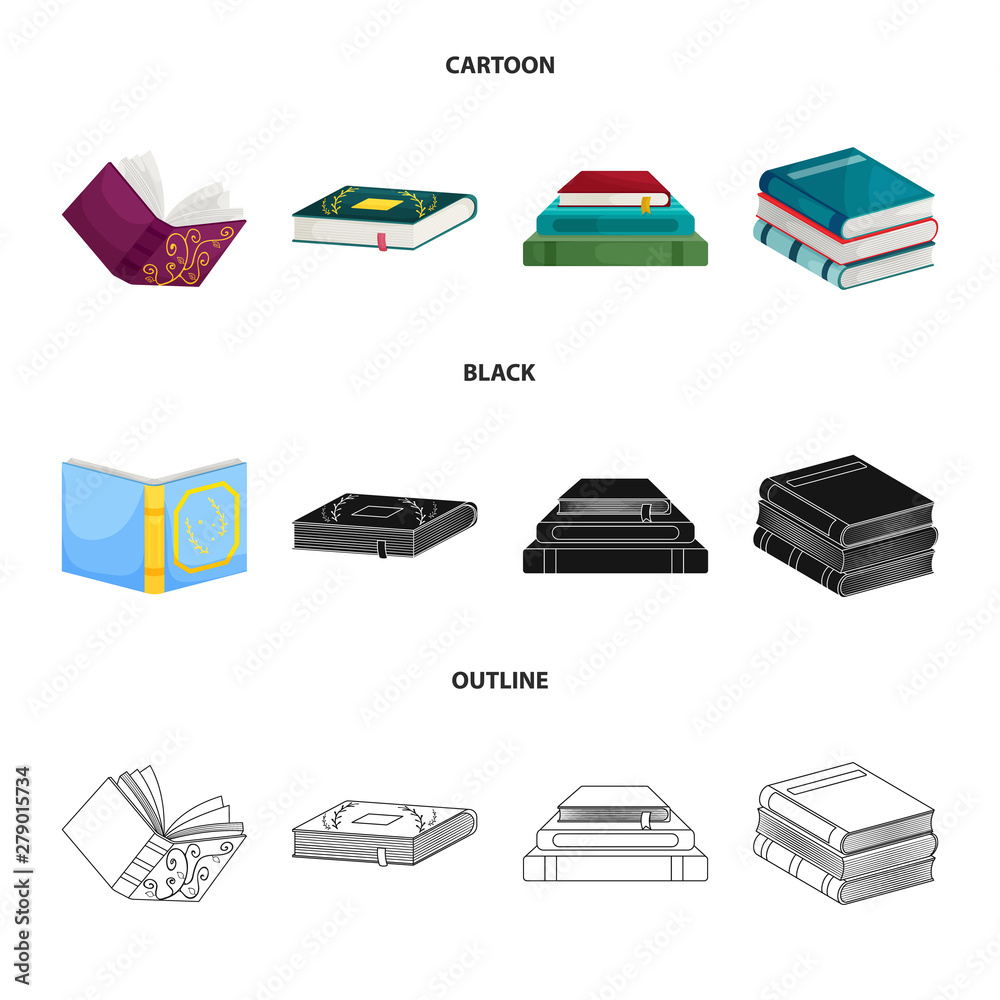 Isolated object of training and cover logo. Set of training and bookstore vector icon for stock. Isolated object of training and cover logo. Set of training and bookstore vector icon for stock.