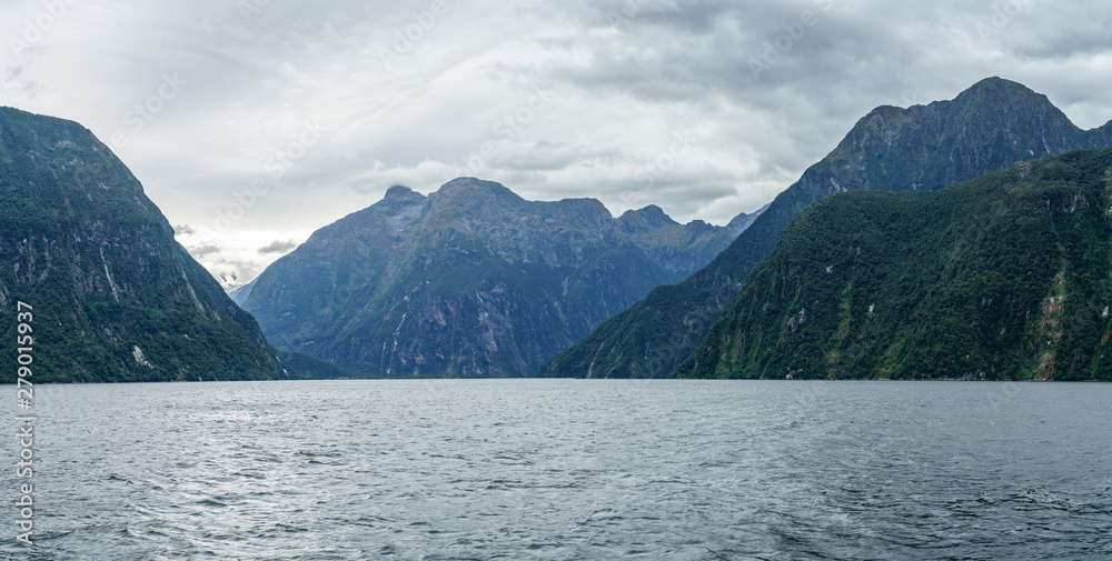 steep coast in the mountains at milford sound, fjordland, new zealand 68 steep coast in the mountains at milford sound, fjordland, new zealand 68