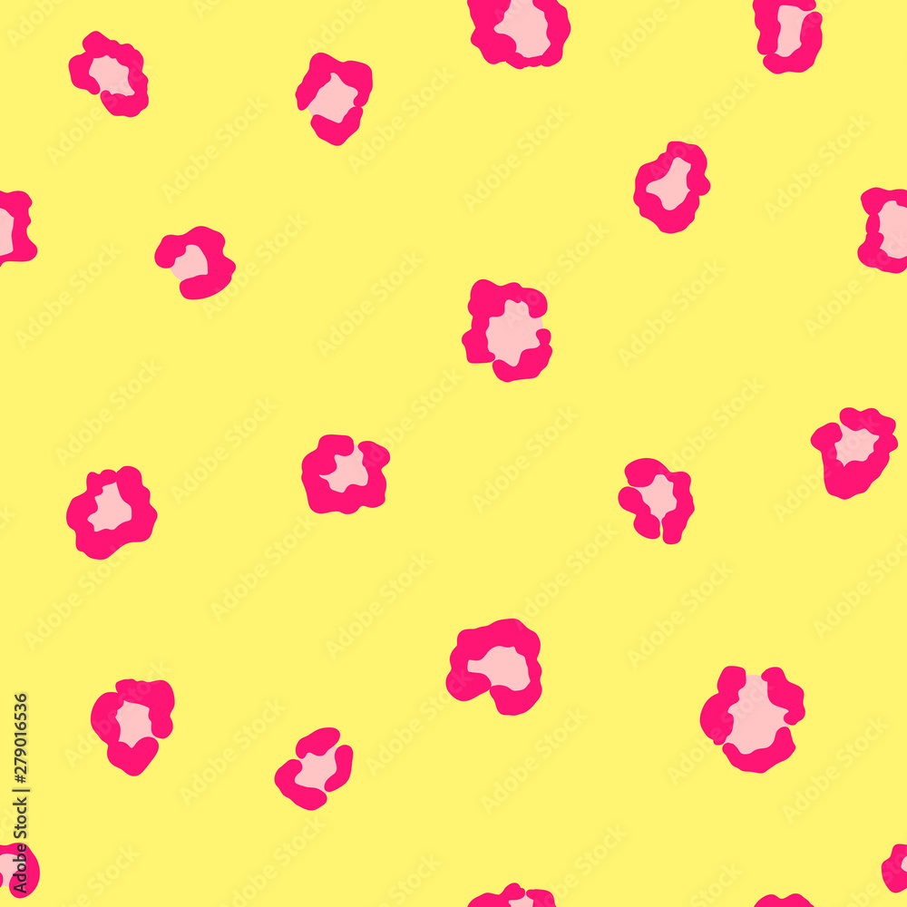 Illustration of seamless leopard pattern. Animal print
