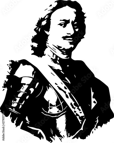 Peter 1 portrait vector
