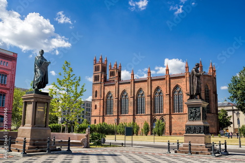 werderscher markt mit schinkeldenkmal und friedrichswerdersche kirche in berlin, deutschland photo
